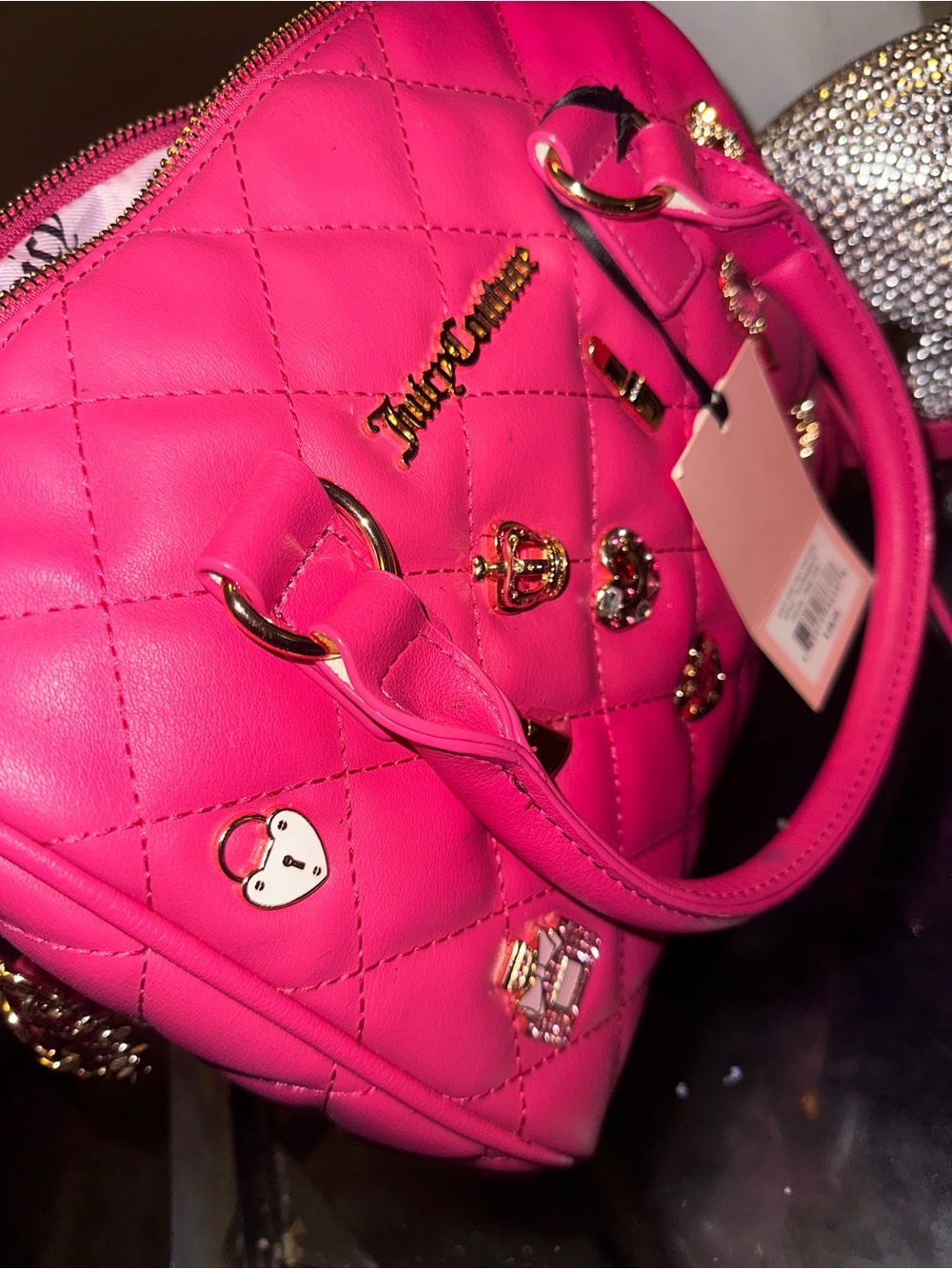 Juicy Couture Quilted Satchel Bag in Hot Pink Juicy Couture Juicy Girl Only Satc